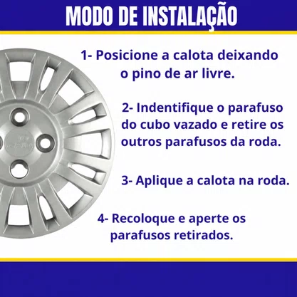 Jogo Calota Aro 13 Uno Mille Fire 2004 2005 Cubo Baixo 