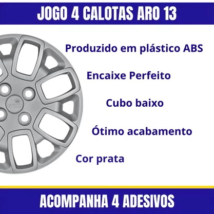 Jogo Calota Aro 13 Uno Palio 2014 até 2019 Attractive 