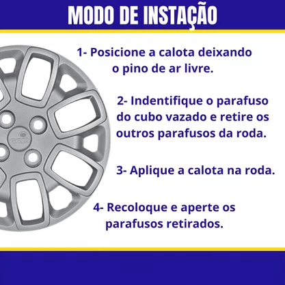Jogo Calota Aro 13 Uno Palio 2014 até 2019 Attractive 