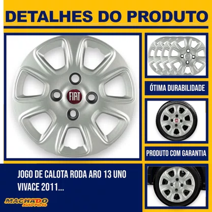 Jogo Calota Aro 13 Uno Vivace 2011 Até 2013 