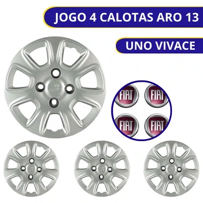 Jogo Calota Aro 13 Uno Vivace 2011 Até 2013 