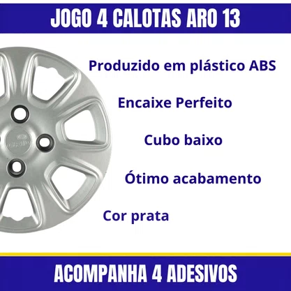 Jogo Calota Aro 13 Uno Vivace 2011 Até 2013 