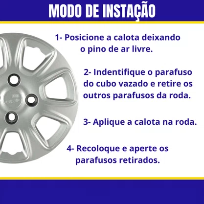 Jogo Calota Aro 13 Uno Vivace 2011 Até 2013 