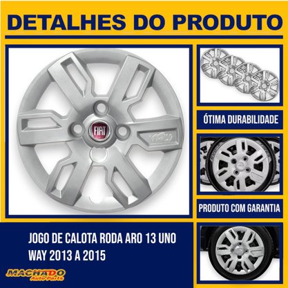 Jogo Calota Aro 13 Palio Uno Way 2013 Até 2015 