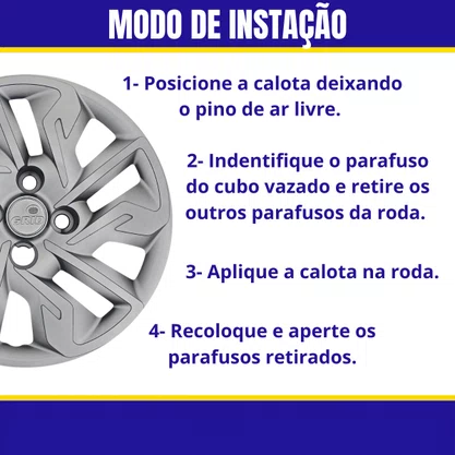 Jogo Calota Aro 14 Argo 2017 Até 2020 