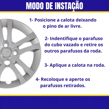 Jogo Calota Aro 14 Argo Após 2021