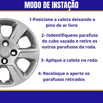 Jogo Calota Aro 14 Chevrolet Montana 2011 Até 2020