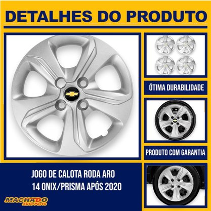 Jogo Calota Aro 14 Chevrolet Onix Após 2020