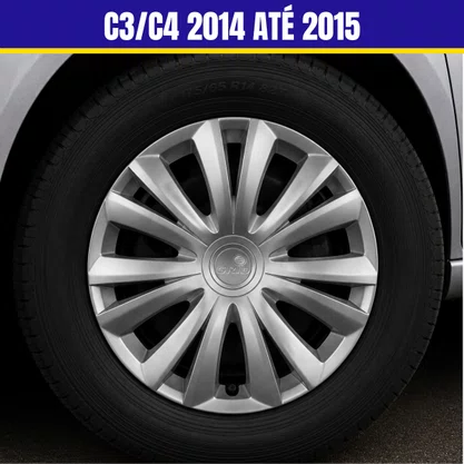 Jogo Calota aro 14 citroen C3/C4 2014 Até 2015 