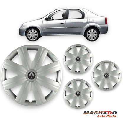 Jogo Calota aro 14 Clio Sandero Logan 2007/08 Cubo Padrão