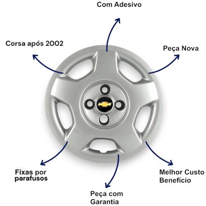 Jogo Calota aro 14 Corsa 2002 Até 2012