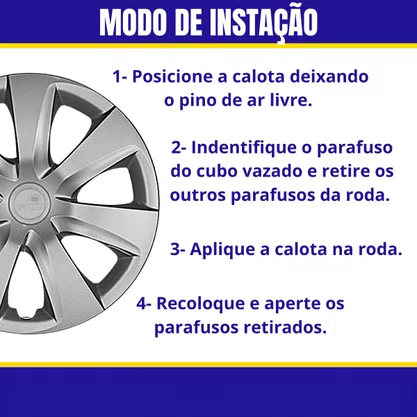 Jogo Calota Aro 14  Etios 2012 Até 2020 