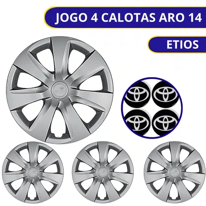 Jogo Calota Aro 14  Etios 2012 Até 2020 