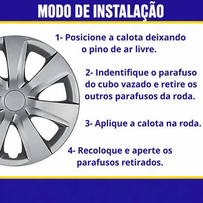 Jogo Calota Aro 14  Etios 2012 Até 2020 
