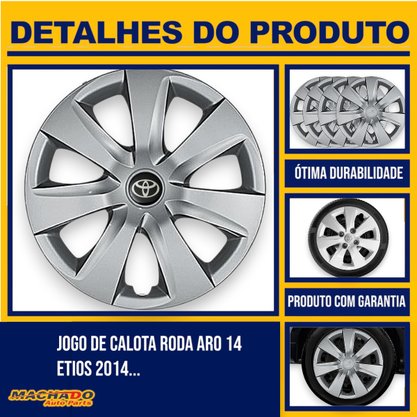 Jogo Calota Aro 14  Etios 2012 Até 2020 