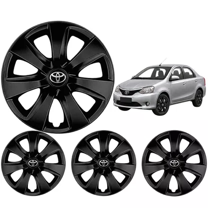 Jogo Calota Aro 14 Etios 2014 Preto 