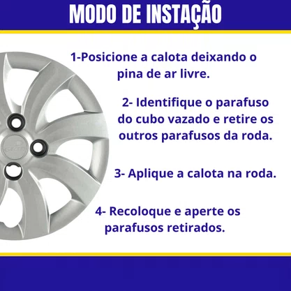Jogo Calota Aro 14 Fiat Palio Attractive 2012 Até 2013