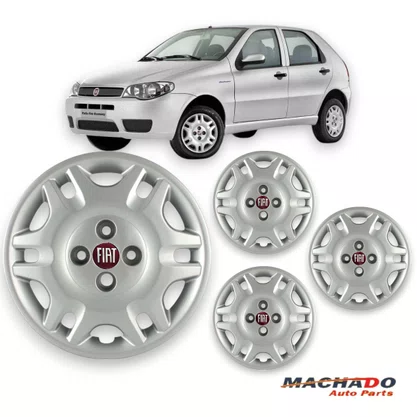 Jogo Calota Aro 14 Fiat Siena Palio Fire ELX 2004 Até 2016 