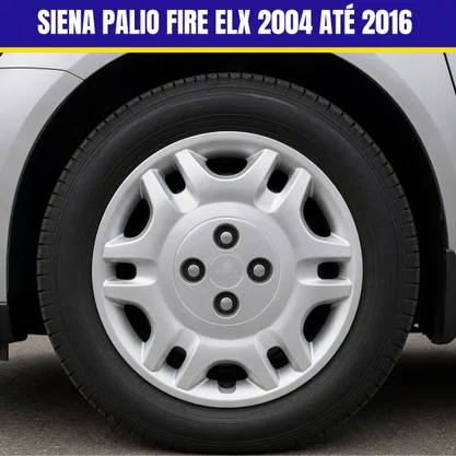 Jogo Calota Aro 14 Fiat Siena Palio Fire ELX 2004 Até 2016 