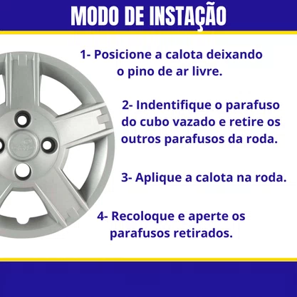 Jogo Calota Aro 14 Ford Fiesta 2008 Até 2010 