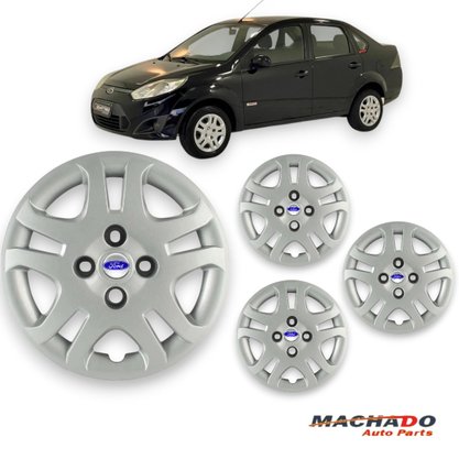 Jogo Calota Aro 14 Ford Fiesta Hatch Sedan 2011 Até 2013