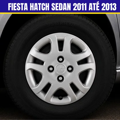 Jogo Calota Aro 14 Ford Fiesta Hatch Sedan 2011 Até 2013