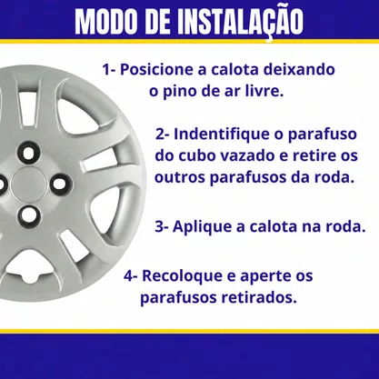 Jogo Calota Aro 14 Ford Fiesta Hatch Sedan 2011 Até 2013