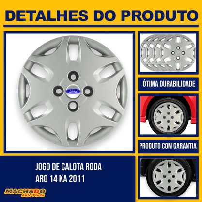 Jogo Calota Aro 14 Ford Ka 2011 a 2012