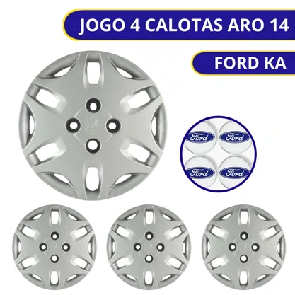 Jogo Calota Aro 14 Ford Ka 2011 a 2012