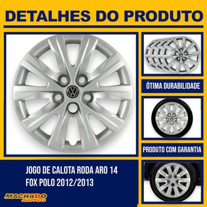 Jogo Calota Aro 14 Fox Polo 2011 Até 2015
