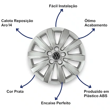 Jogo Calota Aro 14 Fox Polo 2014