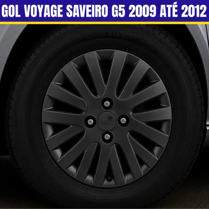 Jogo Calota Aro 14 Gol G5 2009 Preto Cubo Padrão