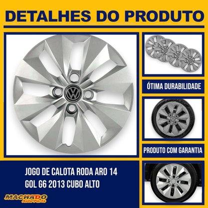 Jogo Calota Aro 14 Gol Saveiro Voyage G5 G6 2013 Até 2016