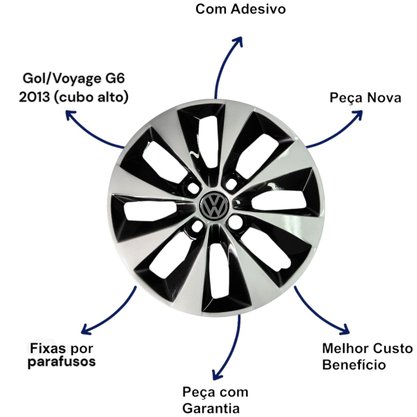 Jogo Calota Aro 14 Gol Saveiro Voyage G6 2013 até 2016