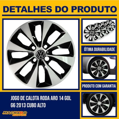 Jogo Calota Aro 14 Gol Saveiro Voyage G6 2013 até 2016