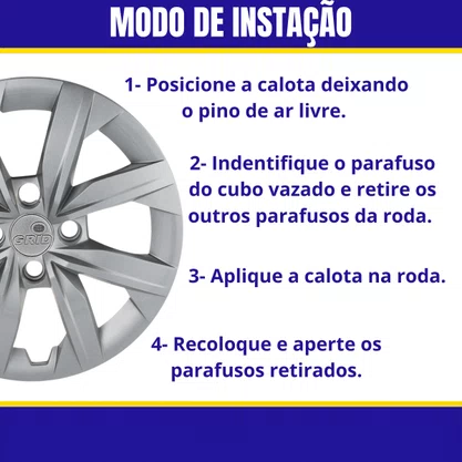 Jogo Calota Aro 14 Gol G7 G8 2019 Até 2021 Cubo Baixo 