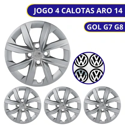 Jogo Calota Aro 14 Gol G7 G8 2019 Até 2021 Cubo Baixo 
