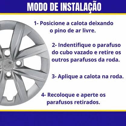 Jogo Calota Aro 14 Gol G7 G8 2019 Até 2021 Cubo Baixo 