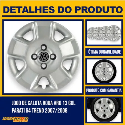 Jogo Calota Aro 14 Gol Parati G5 Trend 2007 Até 2008