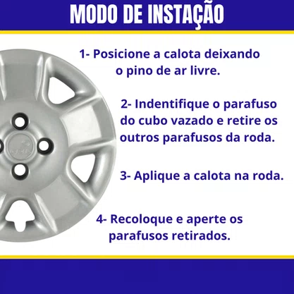 Jogo Calota Aro 14 Gol Parati G5 Trend 2007 Até 2008
