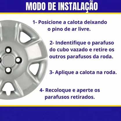 Jogo Calota Aro 14 Gol Parati G5 Trend 2007 Até 2008
