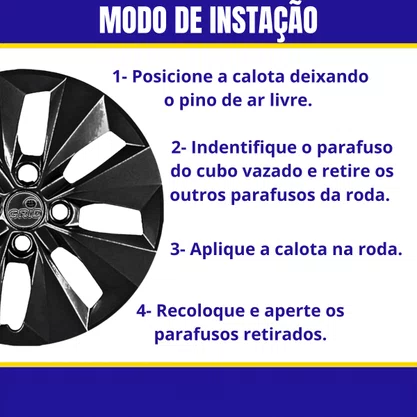 Jogo Calota Aro 14 Gol Saveiro Voyage G5 G6 2009 Até 2016