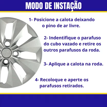 Jogo Calota Aro 14 Gol Saveiro Voyage G5 G6 2013 Até 2016