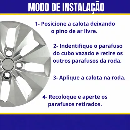 Jogo Calota Aro 14 Gol Saveiro Voyage G5 G6 2013 Até 2016