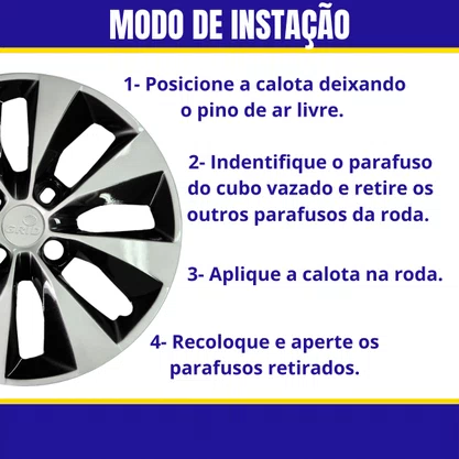 Jogo Calota Aro 14 Gol Saveiro Voyage G6 2013 até 2016
