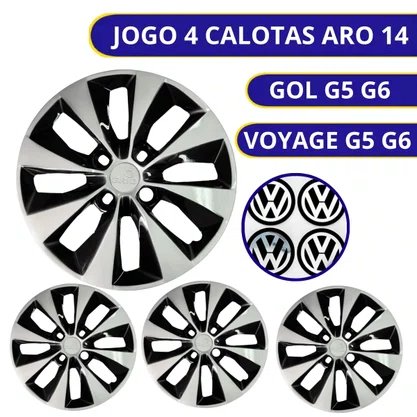 Jogo Calota Aro 14 Gol Saveiro Voyage G6 2013 até 2016