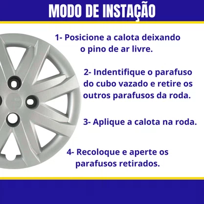 Jogo Calota Aro 14 Gol Voyage Saveiro G5 2012 Cubo Alto