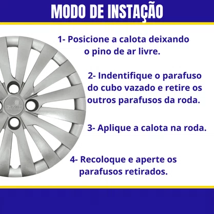 Jogo Calota Aro 14 Gol Voyage Saveiro G5 G6 2014