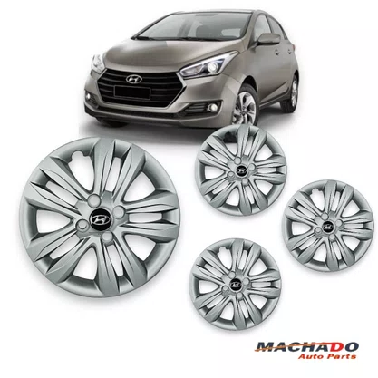 Jogo Calota Aro 14 HB20 Hatch Sedan 2012 Até 2018 