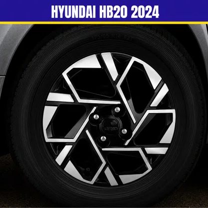 Jogo Calota Aro 14 HB20 Hatch Sedan Após 2024 Preto Prata 